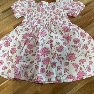 NWT-Cat & Jack Toddler Girls 2-Piece Smocked Floral Dress 12M Pink Floral